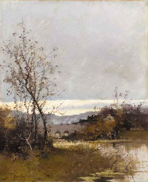 Eugene Galien-Laloue On the riverbank